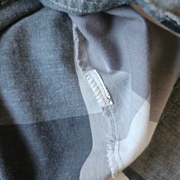 Paprika‎ Dress Womens M Gray White Plaid Gingham Mini Prairie Cottage Country - Picture 9 of 9